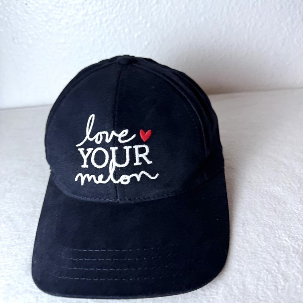 Love Your Melon Baseball Hat Adjustable Navy Blue Cap Made In USA Embroidered